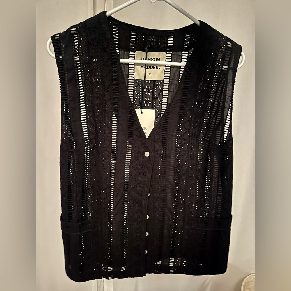 NWT Damson madder Alys black vest